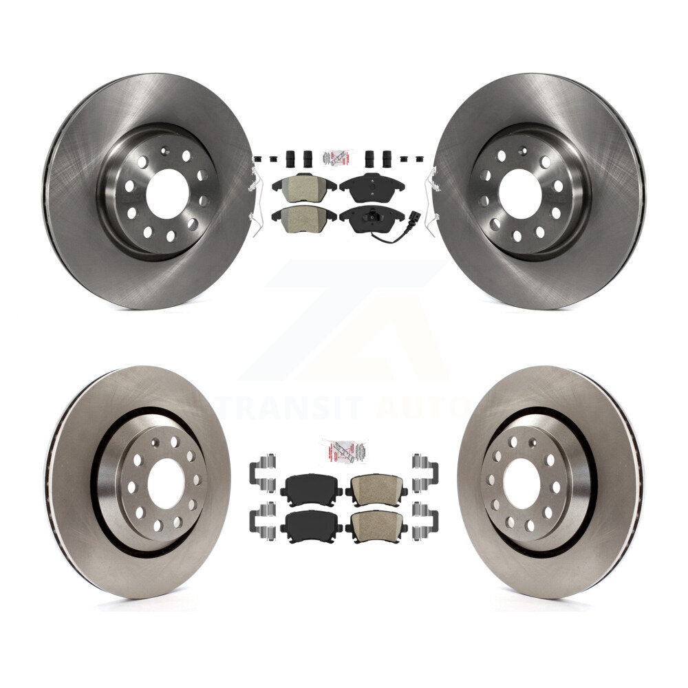 Kit de plaquettes de frein et de rotors de frein en céramique, semi-métalliques avant et arrière, pour Volkswagen Passat C