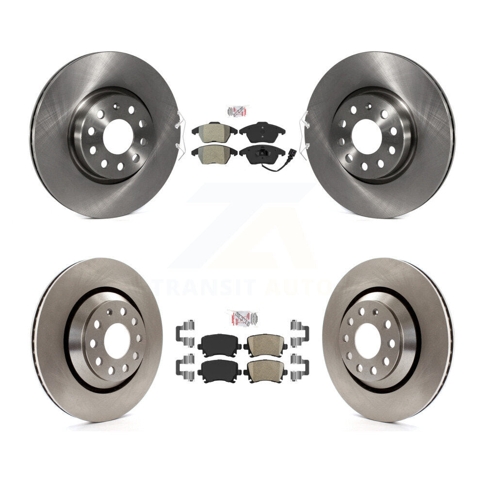 Kit de plaquettes de frein et de rotors de frein en céramique, semi-métalliques avant et arrière, pour Volkswagen Passat C
