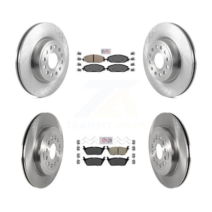 Kit de plaquettes en céramique et de rotors de frein à disque avant et arrière pour Ram 1500 K8A-103436