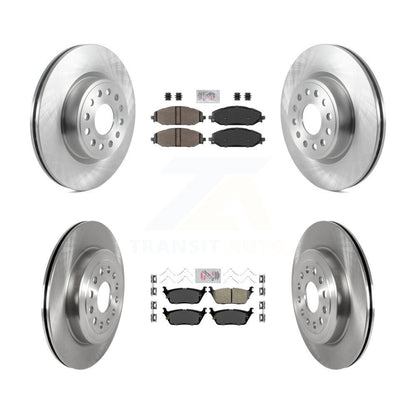 Kit de plaquettes en céramique et de rotors de frein à disque avant et arrière semi-métalliques pour Ram 1500