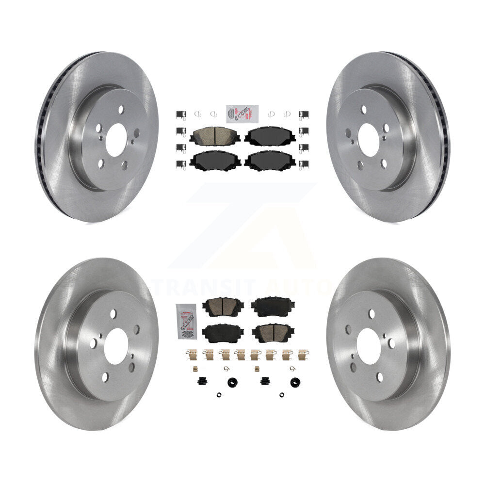 Kit de plaquettes en céramique et de rotors de frein à disque avant et arrière, pour Toyota Corolla K8A-103471