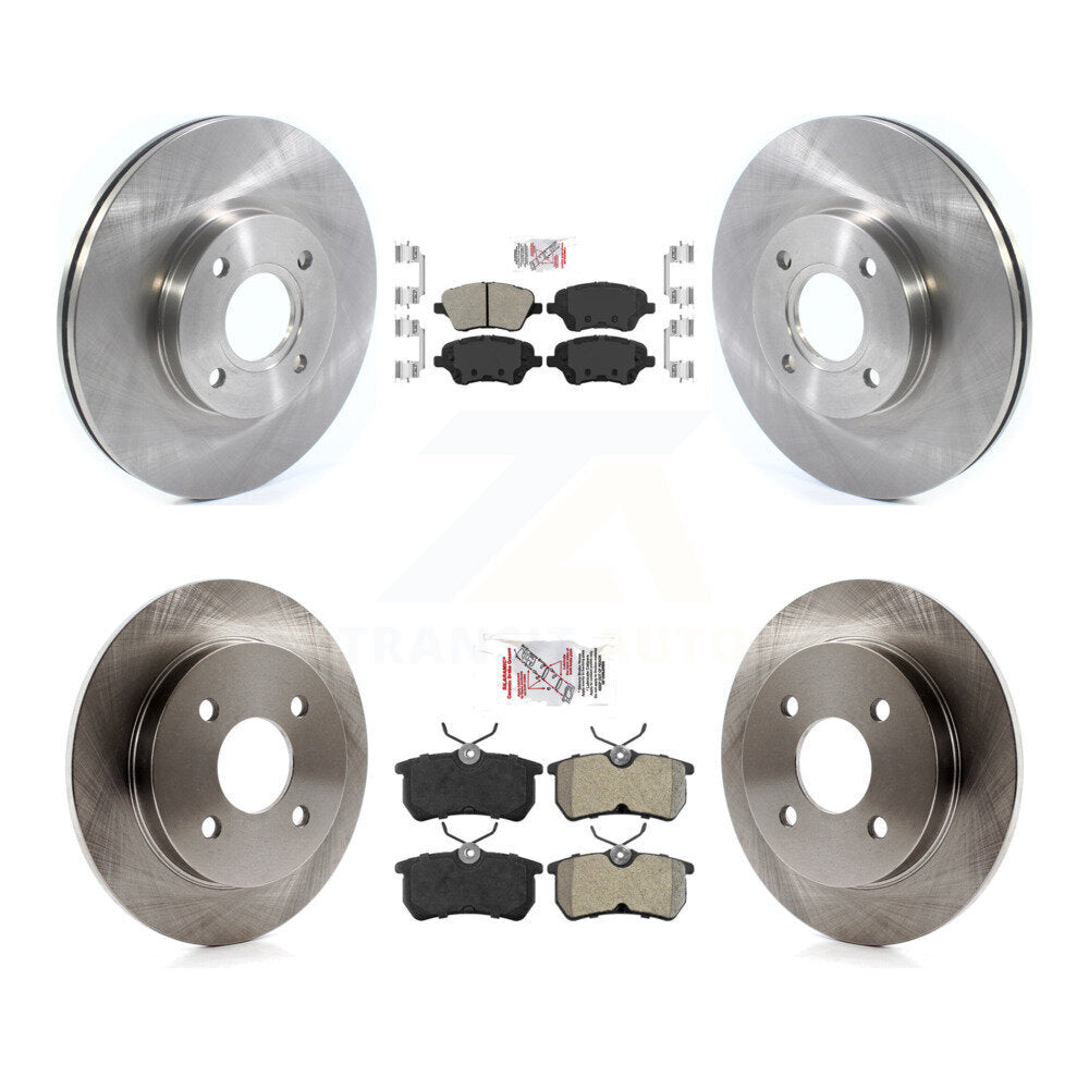 Kit de plaquettes semi-métalliques avant et arrière et rotor de frein à disque pour Ford Fiesta S 2014-2019