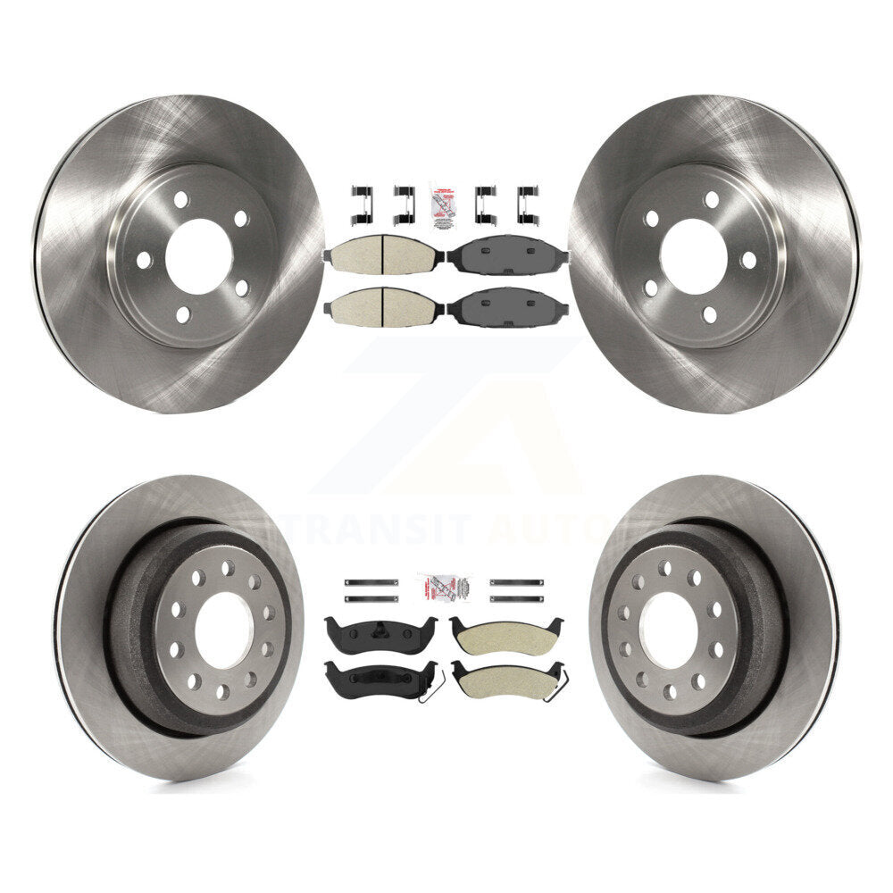 Kit de plaquettes semi-métalliques avant et arrière et disques de frein pour Lincoln Town Car Seda 03-11