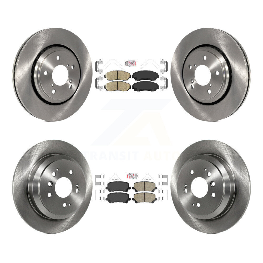 Kit de plaquettes en céramique et de rotors de frein à disque avant et arrière pour Honda Passport 2019 – 2024