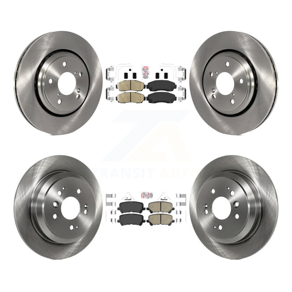 Kit de plaquettes en céramique et de rotors de frein à disque avant et arrière pour Honda Passport 2019 – 2024