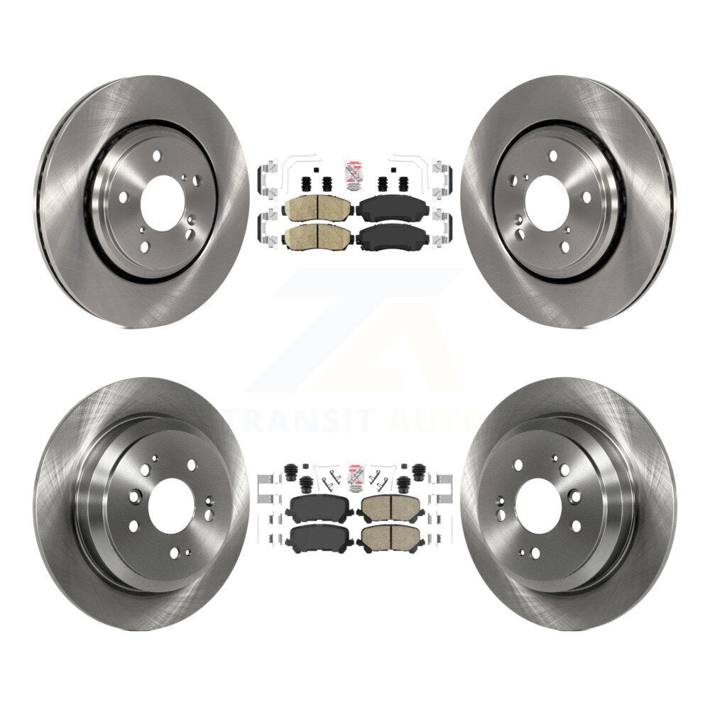 Kit de plaquettes en céramique et de rotors de frein à disque avant et arrière pour Honda Passport 2019 – 2024