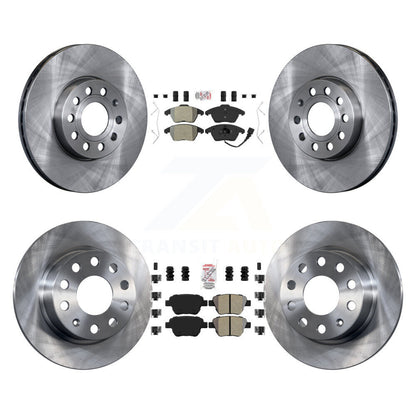 Kit de Rotor de frein à disque à plaquettes semi-métalliques avant et arrière, pour Volkswagen Jetta 1,8 l/1,4