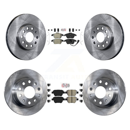 Kit de Rotor de frein à disque à plaquettes semi-métalliques avant et arrière, pour Volkswagen Jetta 1,8 l/1,4