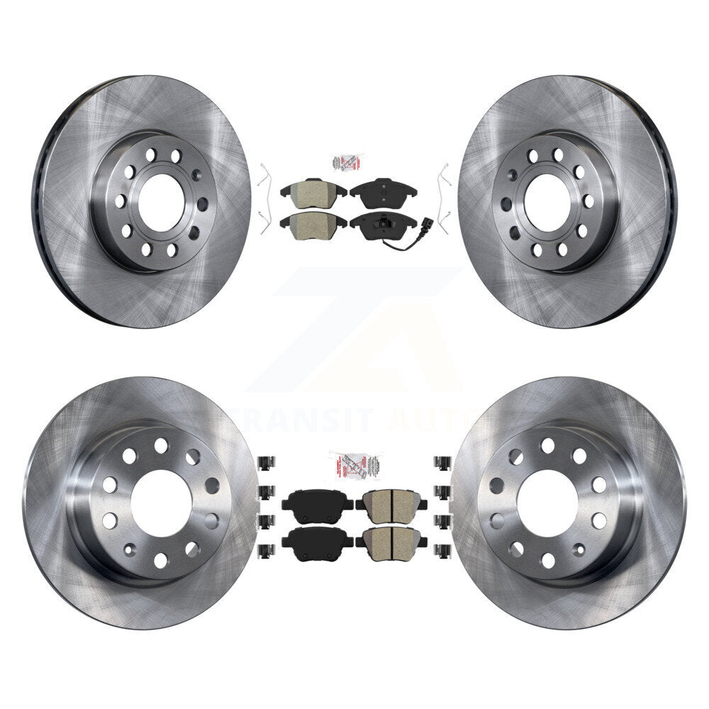 Kit de Rotor de frein à disque à plaquettes semi-métalliques avant et arrière, pour Volkswagen Jetta 1,8 l/1,4