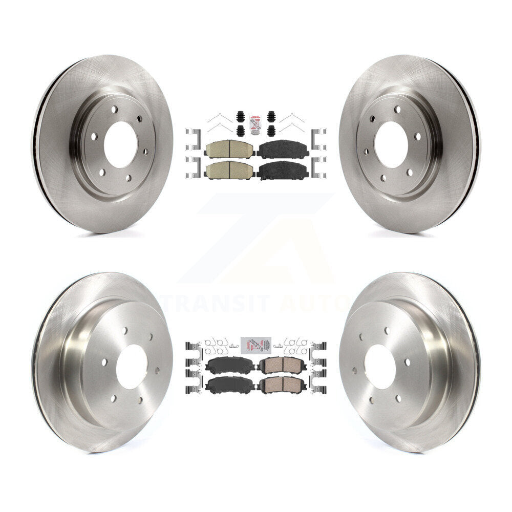 Kit de plaquettes en céramique et de rotors de frein à disque avant et arrière, pour Nissan TITAN 2017 – 2023