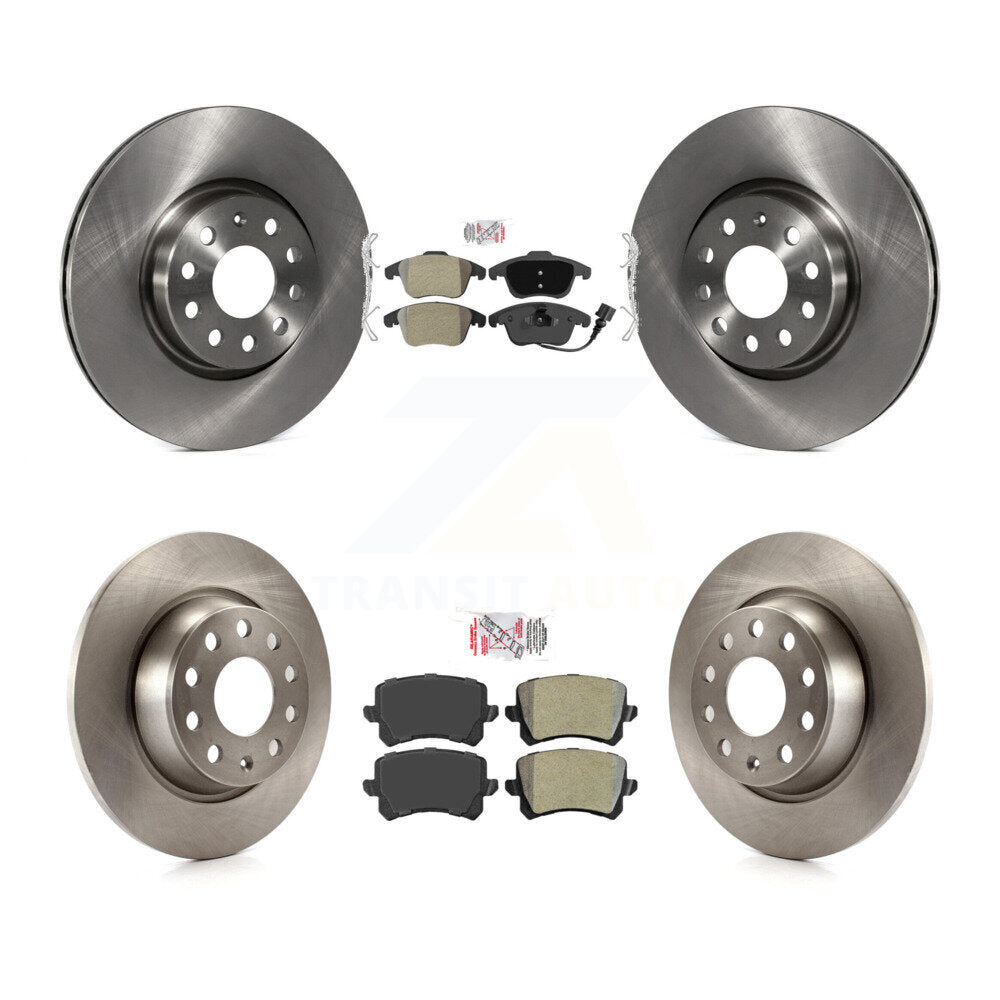 Kit de rotors de frein à disque à plaquettes semi-métalliques avant et arrière, pour Volkswagen Tiguan Audi Q