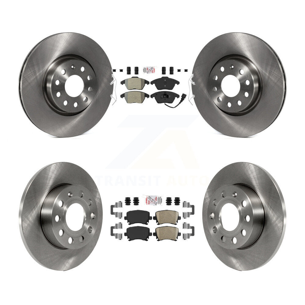 Kit de rotors de frein à plaquettes en céramique, semi-métalliques, avant et arrière, pour Volkswagen Rabbit Aud