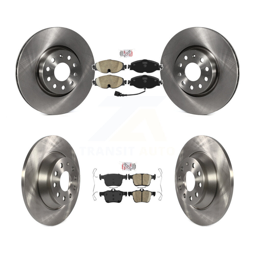 Kit de plaquettes en céramique et de rotors de frein à disque avant et arrière, pour Audi TT Quattro K8A-10366