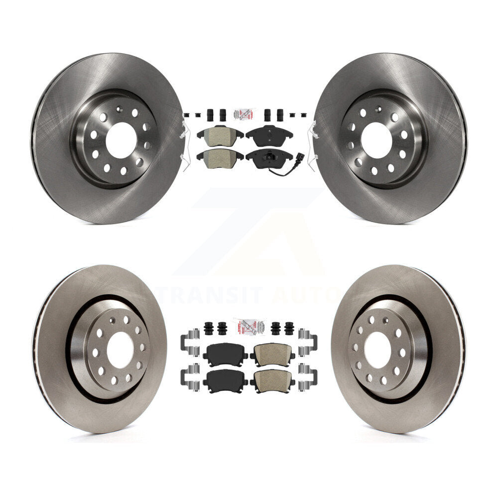 Kit de plaquettes de frein et de rotors de frein en céramique, semi-métalliques avant et arrière, pour Volkswagen Passat C