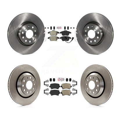 Kit de plaquettes de frein et de rotors de frein en céramique, semi-métalliques avant et arrière, pour Volkswagen Passat C