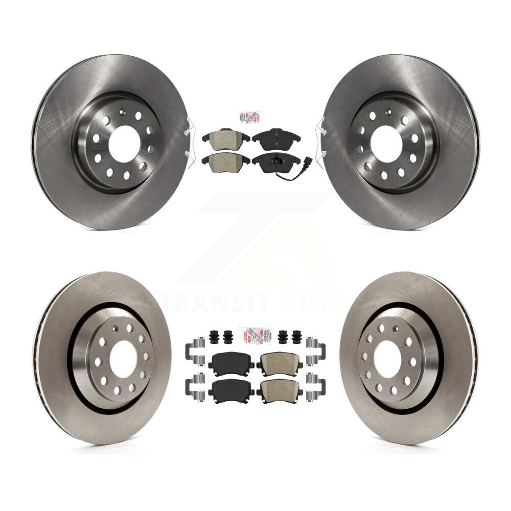 Kit de plaquettes de frein et de rotors de frein en céramique, semi-métalliques avant et arrière, pour Volkswagen Passat C
