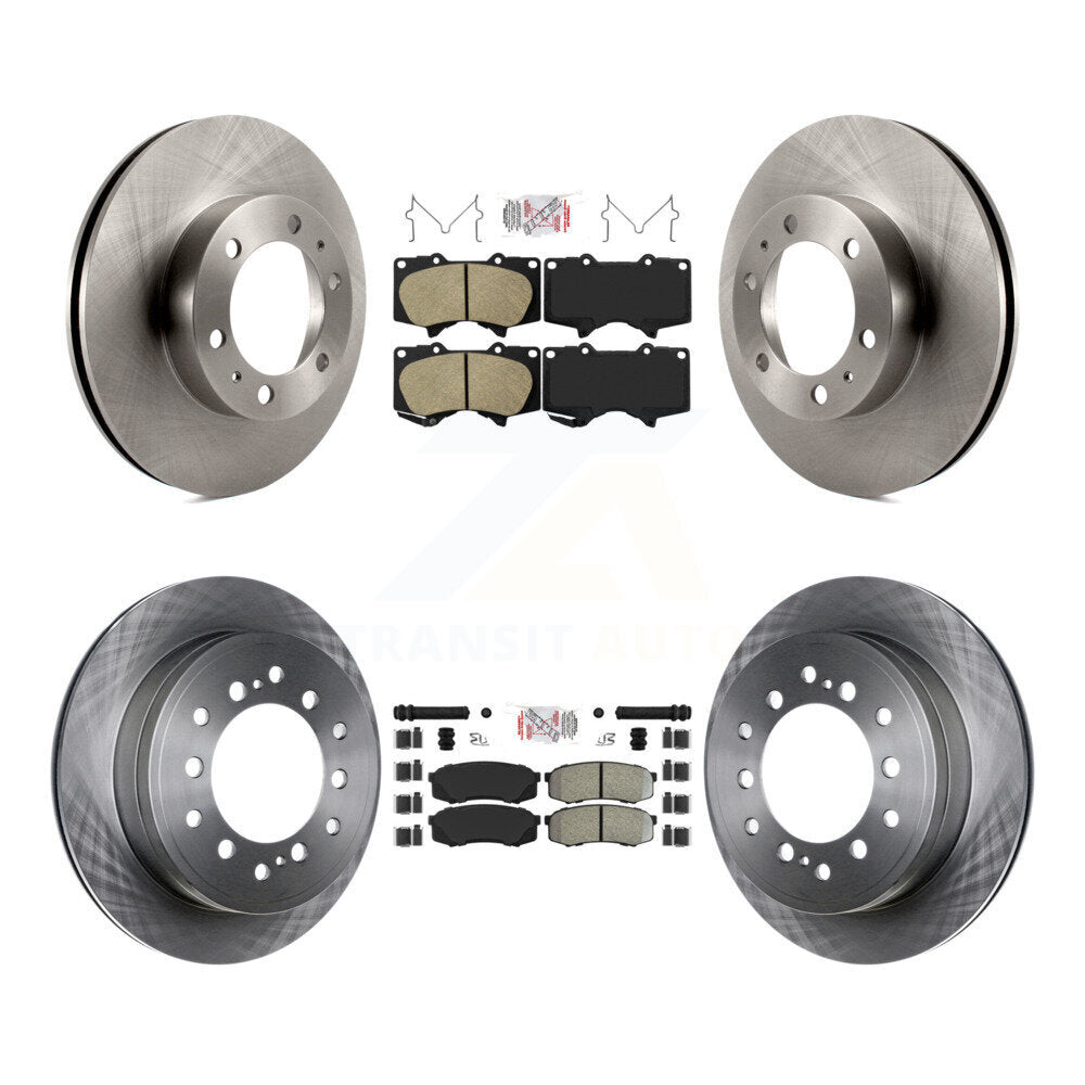 Kit de Rotor de frein à plaquettes semi-métalliques avant et arrière en céramique, pour Toyota FJ Cruise 10-14