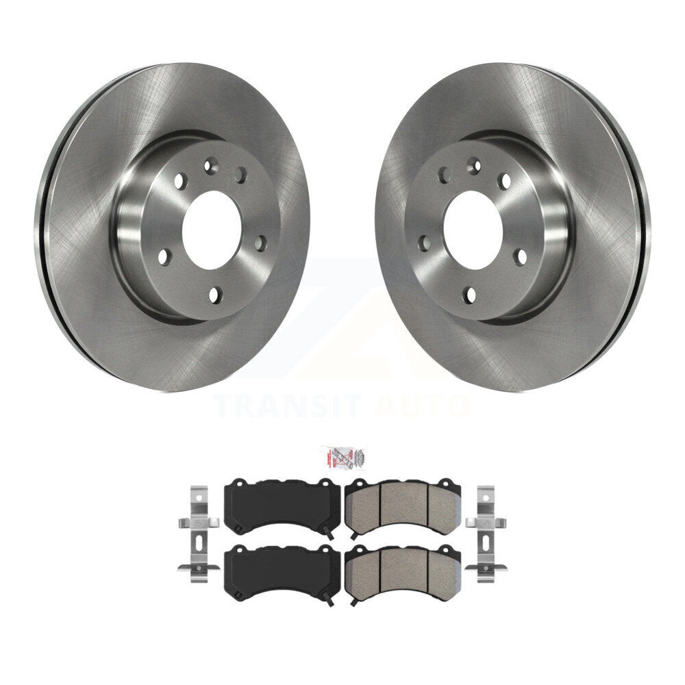 Kit de rotors de frein à disque avant et de plaquettes semi-métalliques pour Cadillac ATS V 2017