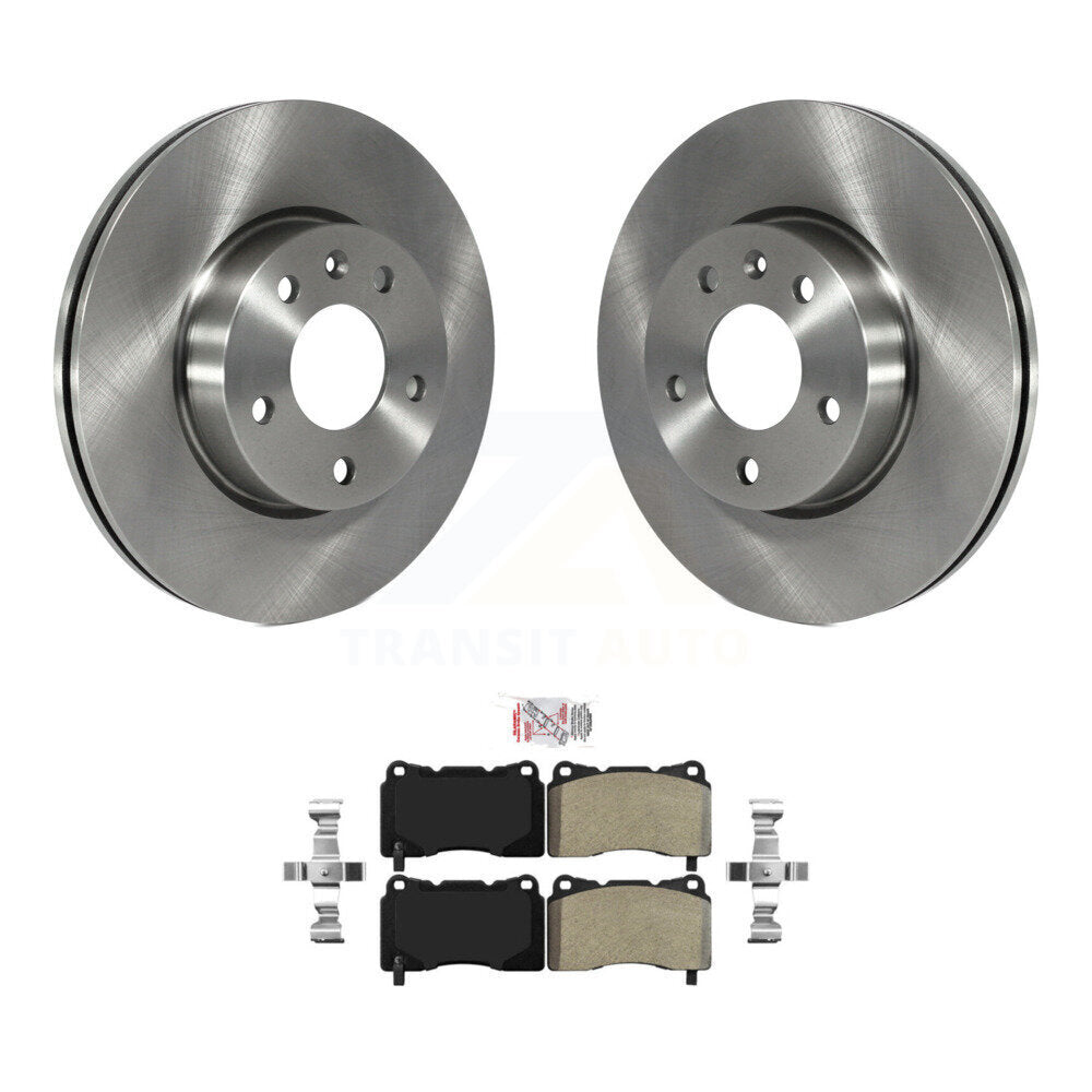 Kit de rotors de frein à disque avant et de plaquettes semi-métalliques pour base Cadillac ATS 2019