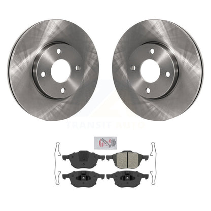 Kit de disques de frein à disque avant et plaquettes semi-métalliques pour Ford Focus 2005-2007