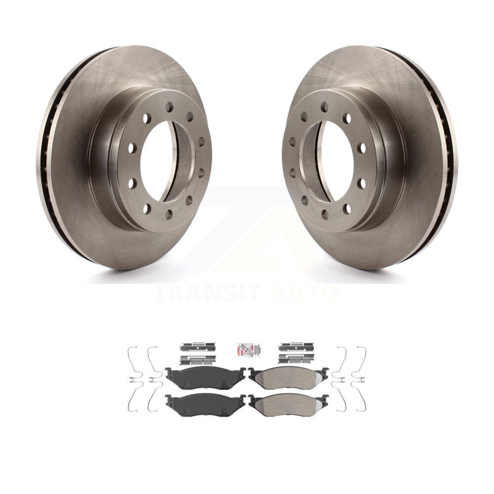 Rotors de frein avant et Kit de plaquettes semi-métalliques pour Ford F-450 Super Duty F-550 CF50