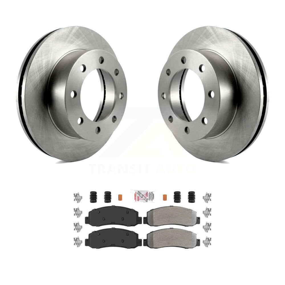 Kit de rotor de frein à disque avant et de plaquettes semi-métalliques pour Ford F-250 Super Duty F-35