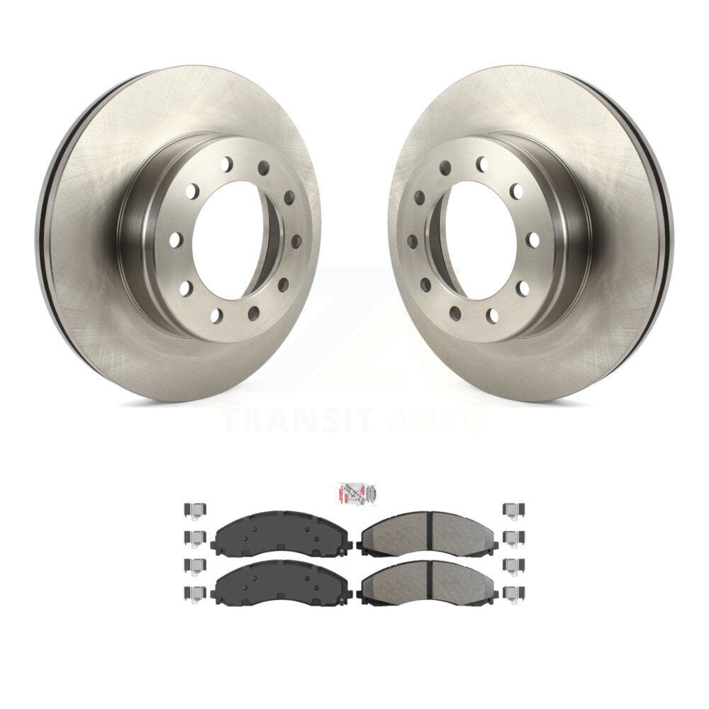 Rotors de frein avant et Kit de plaquettes semi-métalliques pour Ford F-450 Super Duty F-550 F-60
