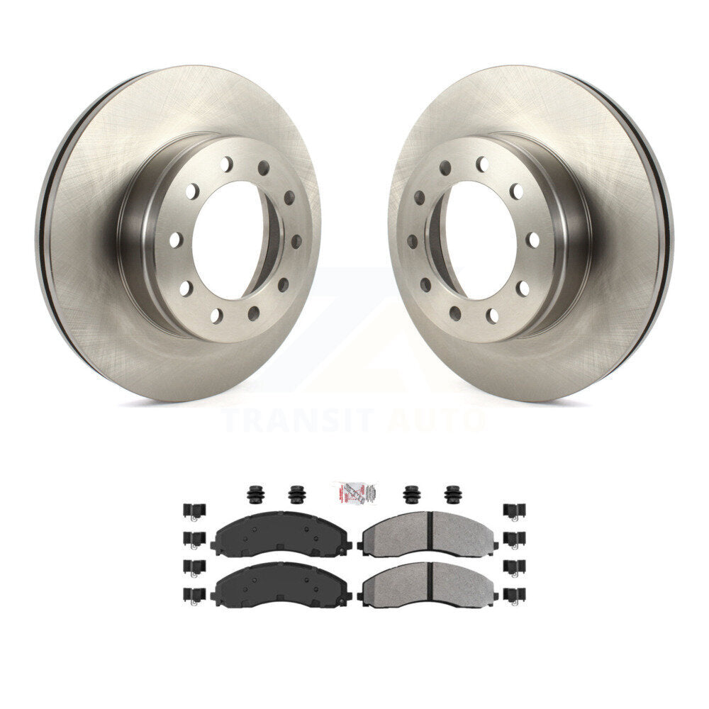 Rotors de frein avant et Kit de plaquettes semi-métalliques pour Ford F-450 Super Duty F-550 F-60