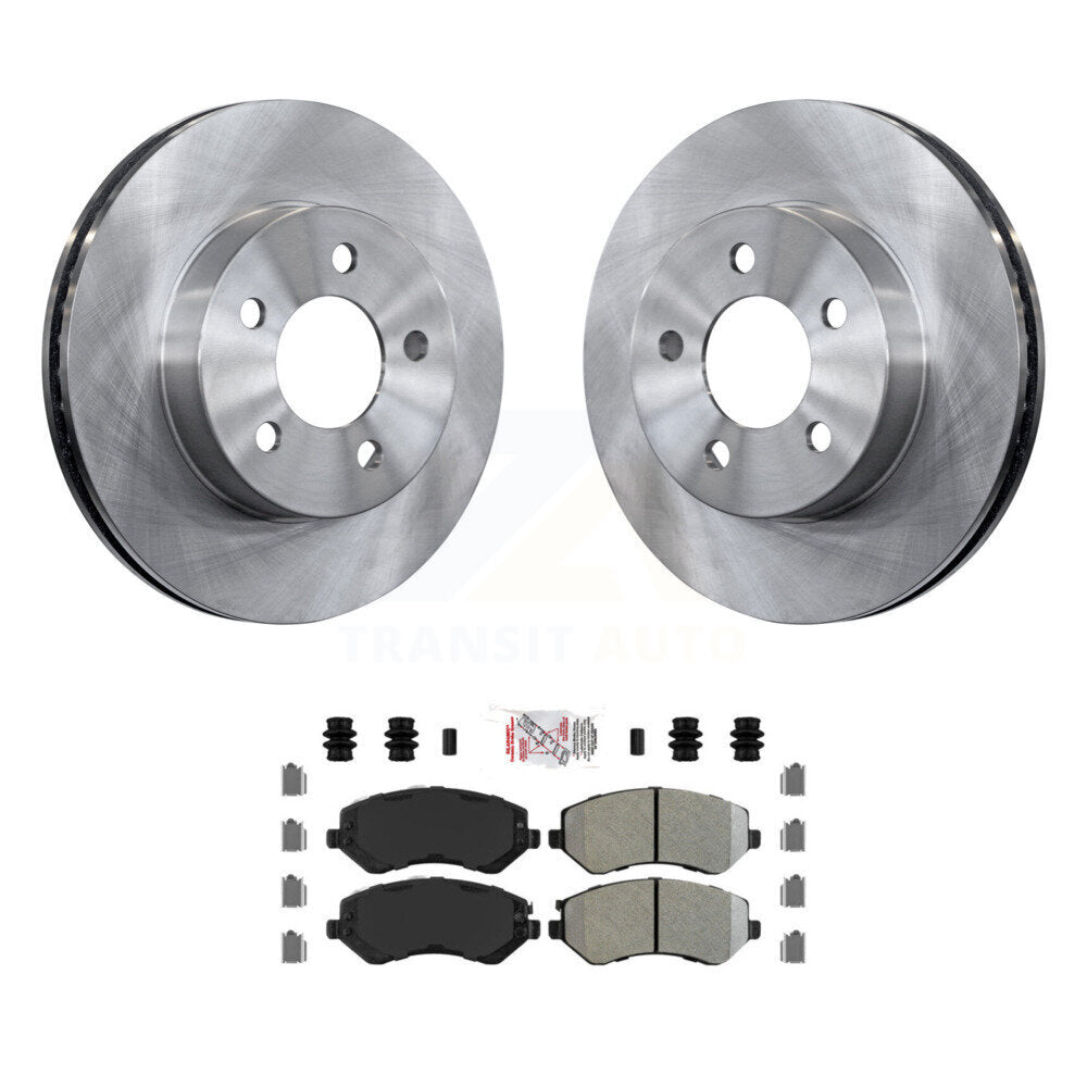 Kit de disques de frein à disque avant et plaquettes semi-métalliques pour Jeep Liberty 2002-2007