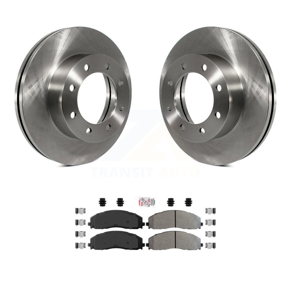 Rotors de frein avant et Kit de plaquettes semi-métalliques pour Ford F-350 Super Duty F-250 F-45