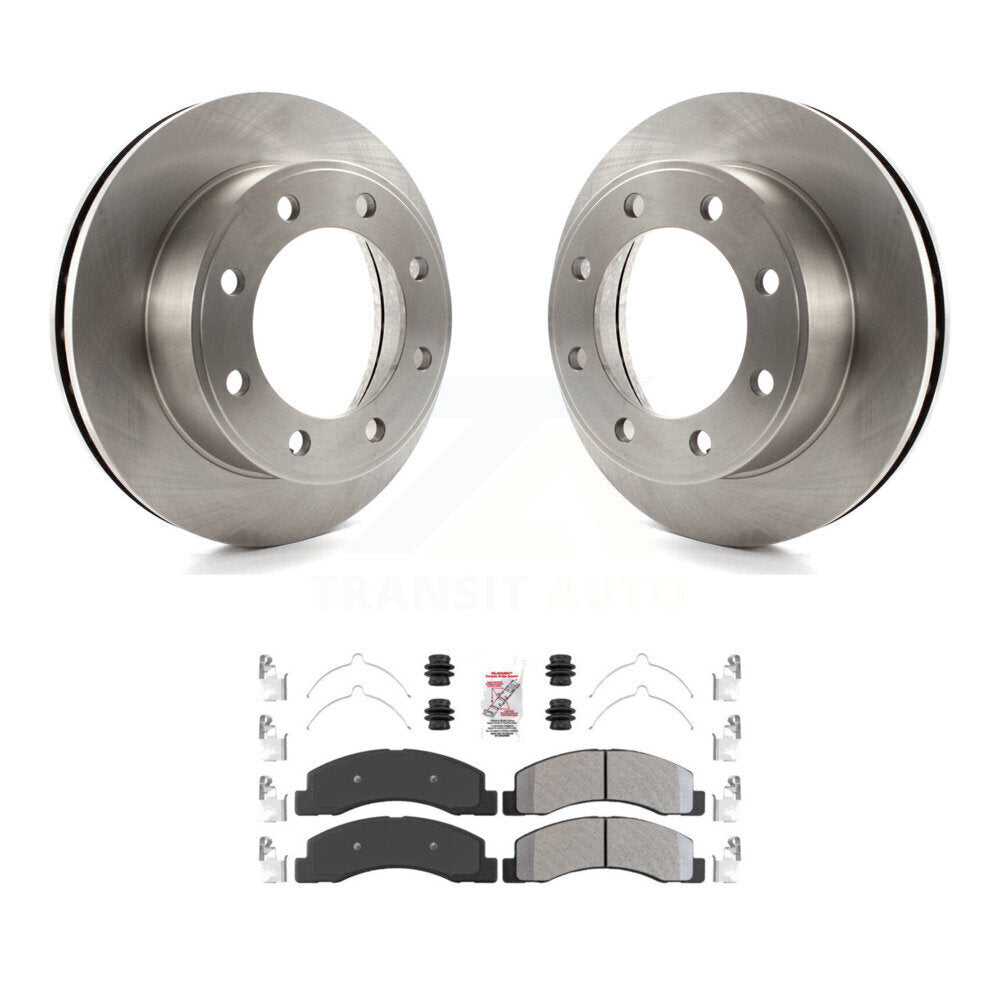 Kit de rotor de frein à disque avant et de plaquettes semi-métalliques pour Ford F-350 Super Duty F-25