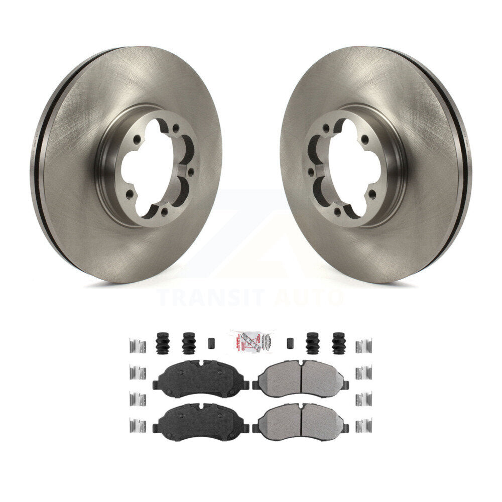 Kit de disques de frein à disque avant et plaquettes semi-métalliques pour Ford Transit-350 HD