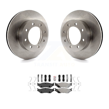 Rotors de frein avant et Kit de plaquettes semi-métalliques pour Ford E-550 Super Duty F-450 F-55