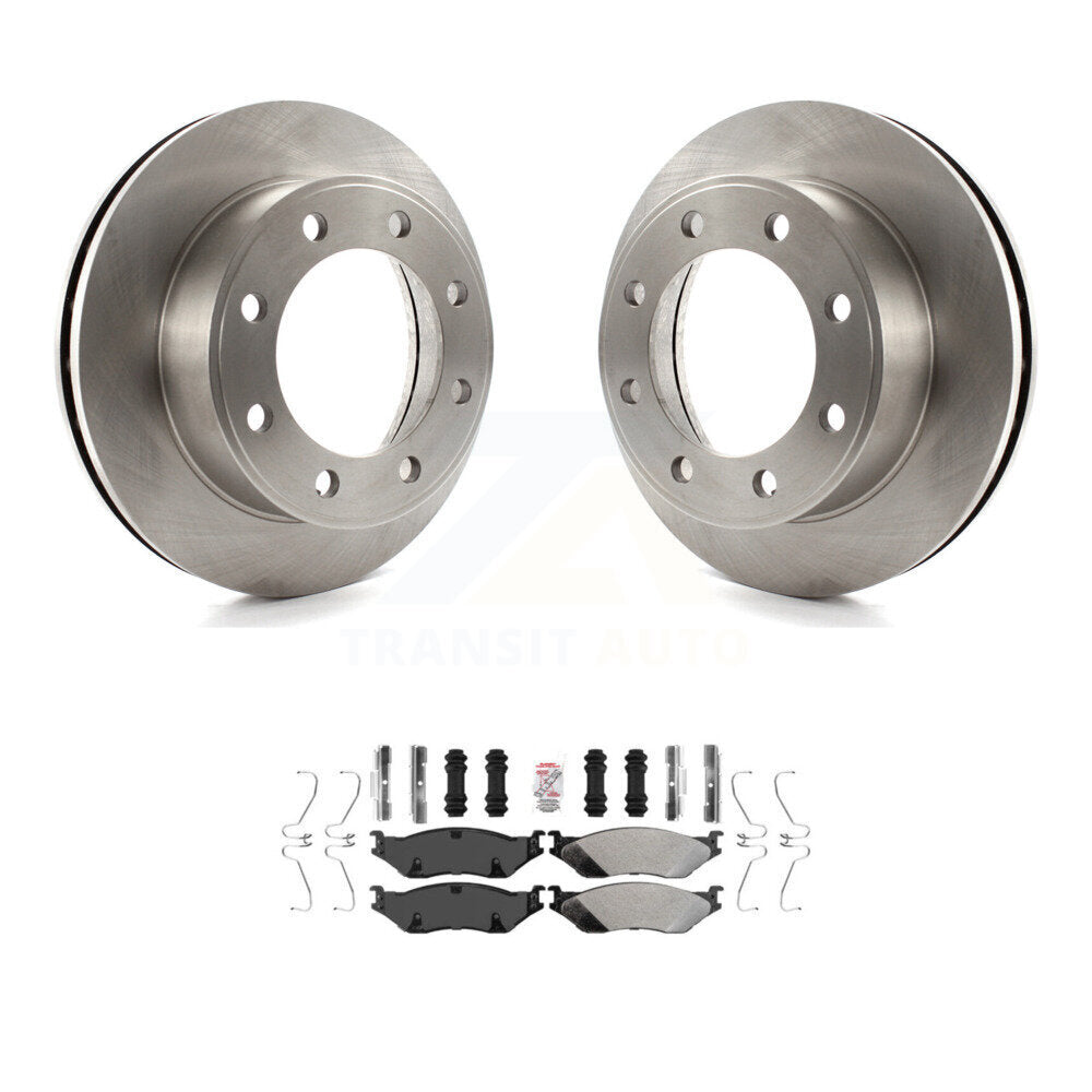 Kit de rotor de frein à disque avant et de plaquettes semi-métalliques pour Ford F-550 Super Duty F-45