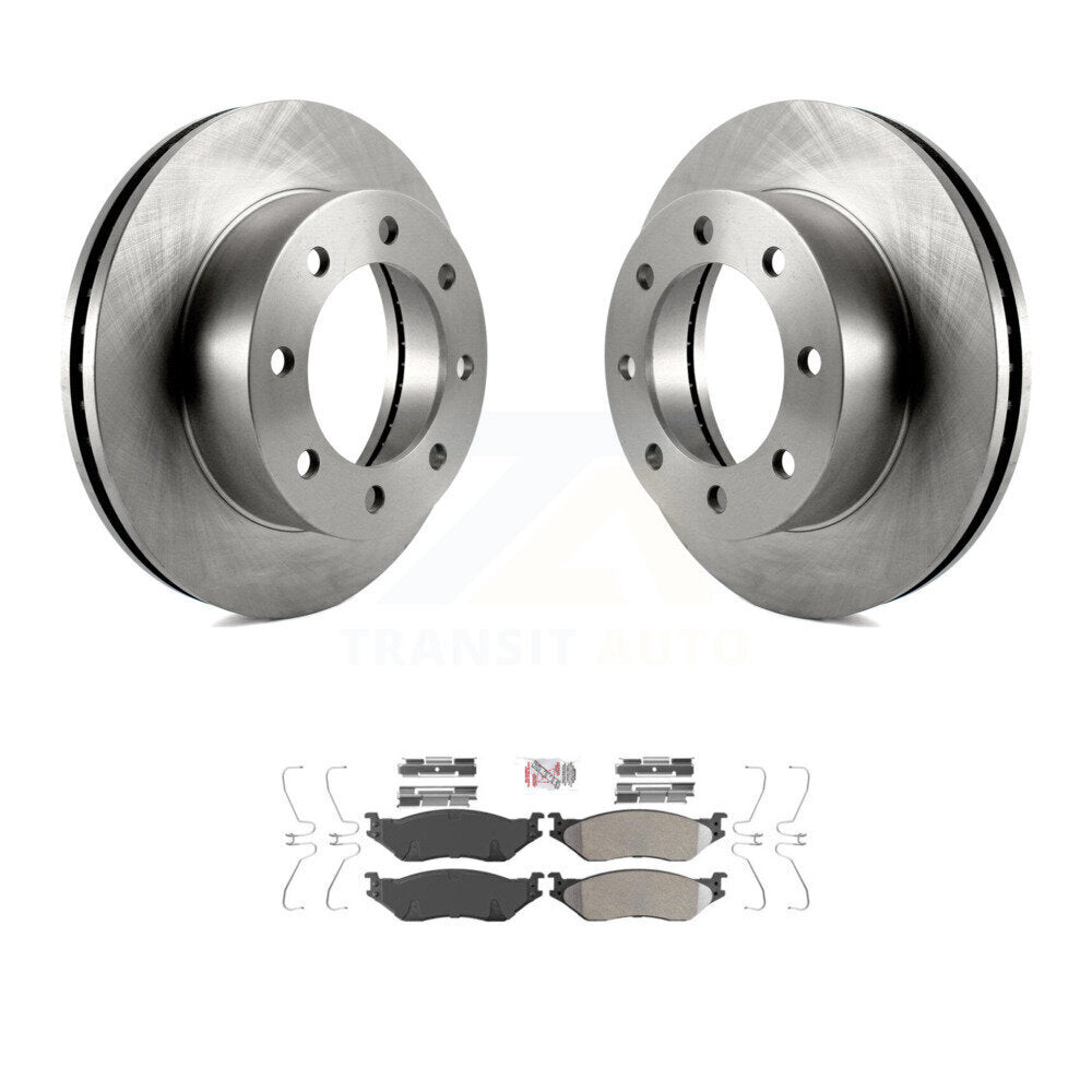 Kit de disques de frein à disque avant et plaquettes semi-métalliques pour Ford F-450 Super Duty