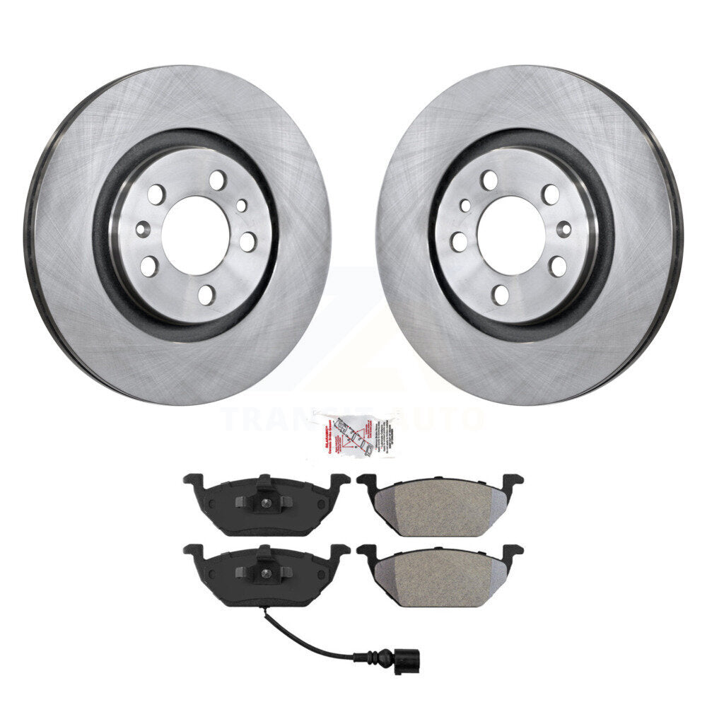 Rotors de frein avant et Kit de plaquettes semi-métalliques pour Volkswagen Jetta Golf Beetle Cit
