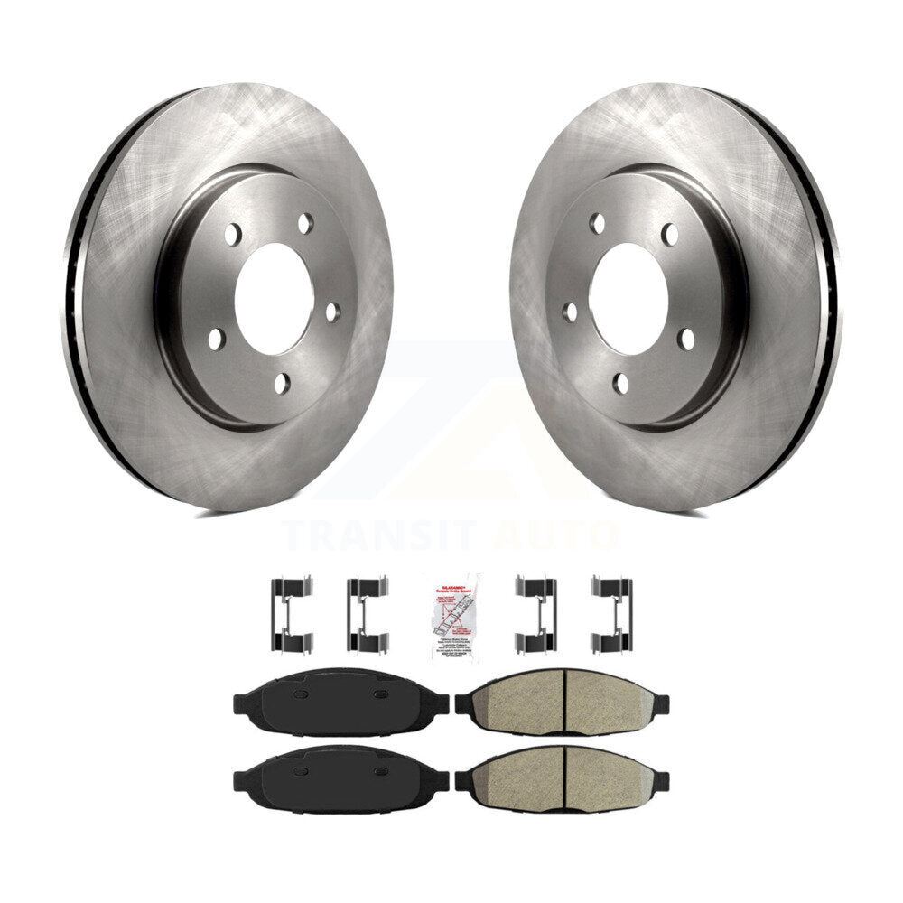 Kit de rotor de frein à disque avant et de plaquettes semi-métalliques pour Chrysler Pacific 2004-2008