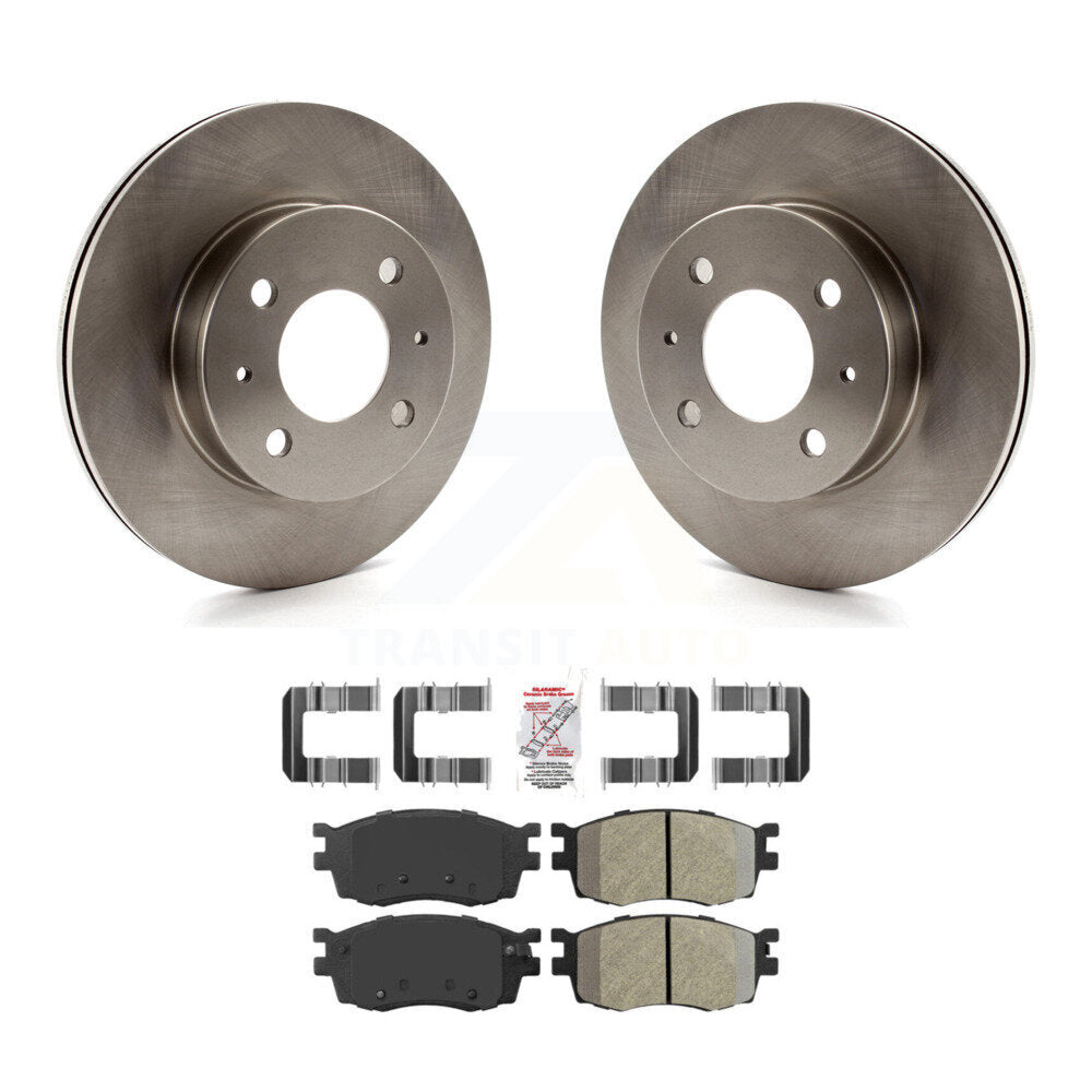 Kit de rotor de frein à disque avant et de plaquettes semi-métalliques pour Hyundai Accent Hatchbac 2006