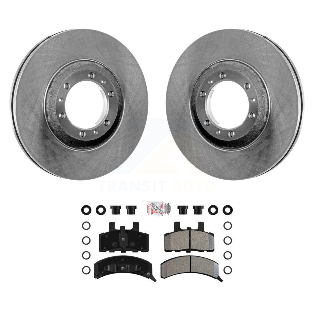 Rotor de frein à disque avant et Kit de plaquettes semi-métalliques pour Cadillac DeVille Fleetwood 6