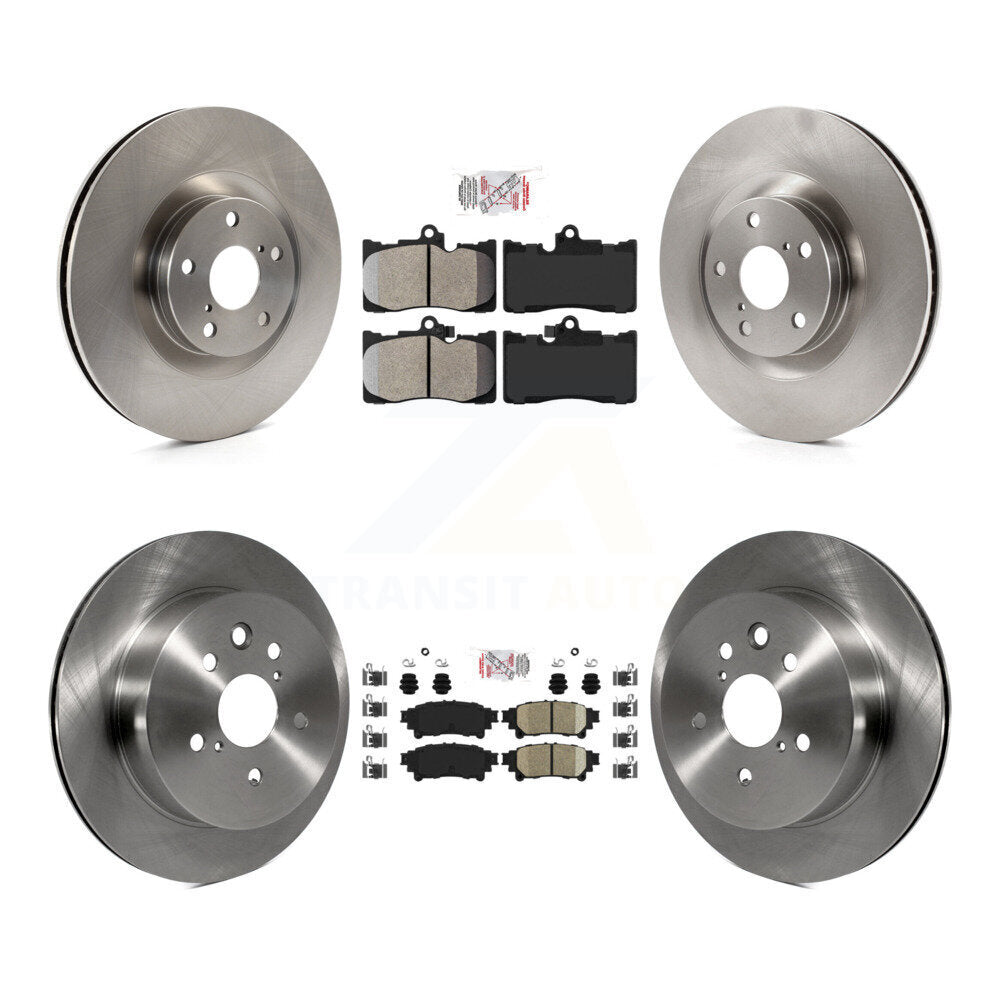 Kit de rotors de frein à disque à plaquettes en céramique avant semi-métalliques et arrière (6 pièces) pour Lexus IS35