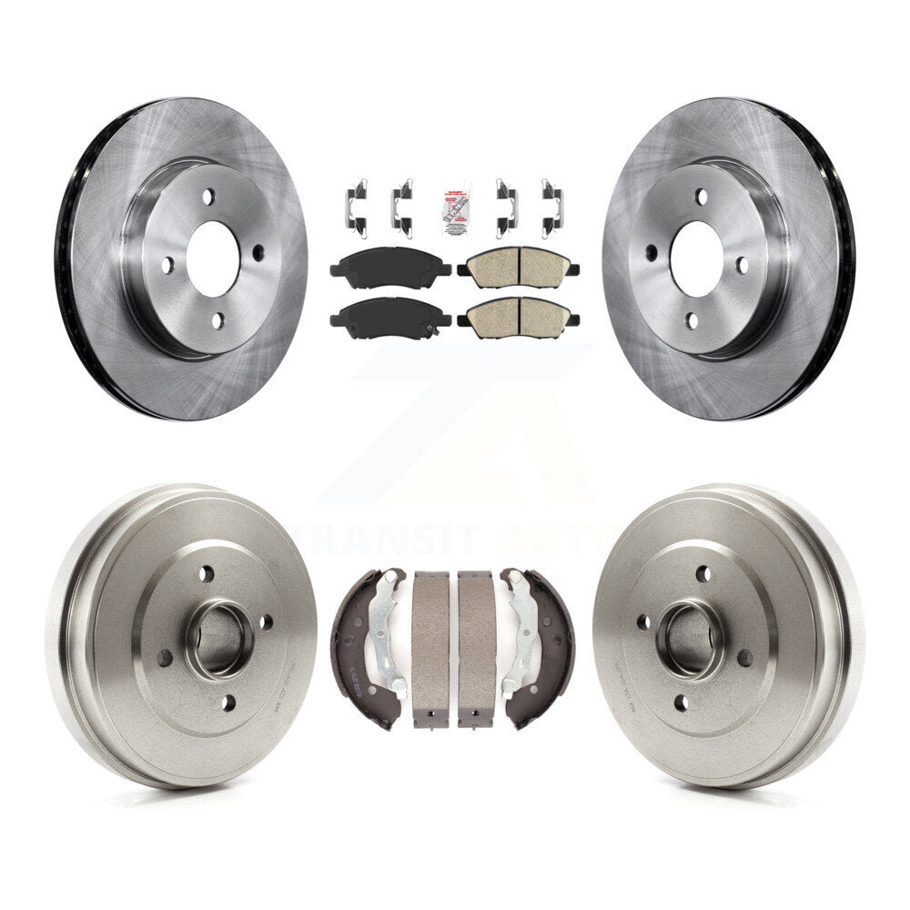 Rotor de frein à disque avant et arrière, tampons en céramique et Kit de tambour pour Nissan Micra Versa non