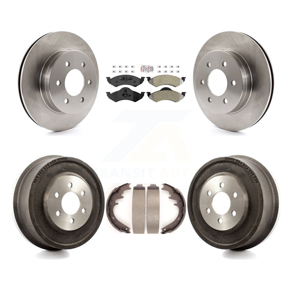 Rotors de frein à disque avant et arrière, Kit de tambour à plaquettes semi-métalliques pour Dodge Dakota Durang