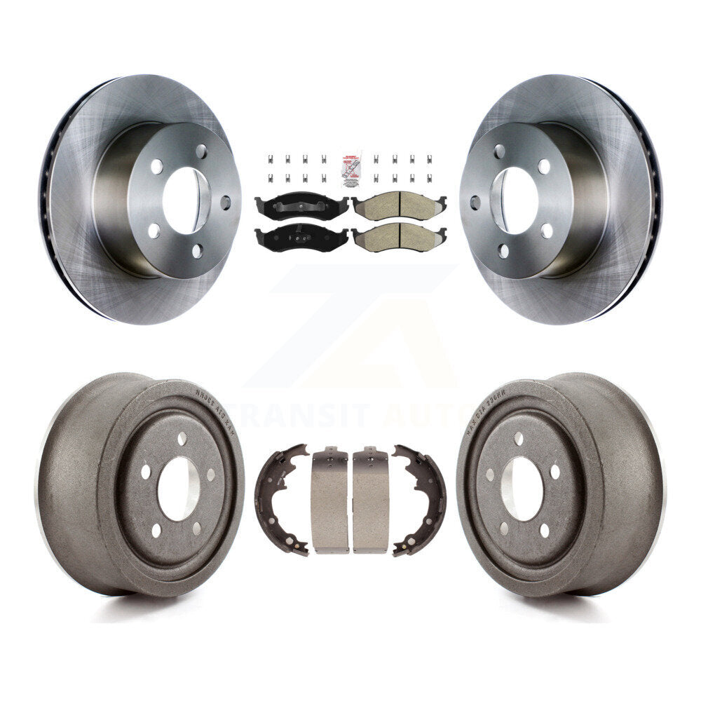 Kit de plaquettes et de tambour semi-métalliques, Rotor de frein avant et arrière, pour Jeep Wrangler Cheroke