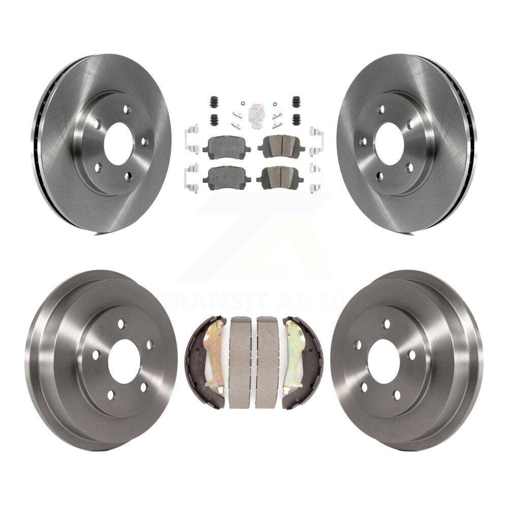Rotors de frein à disque avant et arrière, plaquettes en céramique et Kit de tambour pour Chevrolet HHR