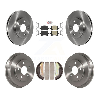 Rotors de frein à disque avant et arrière, plaquettes en céramique et Kit de tambour pour Chevrolet HHR