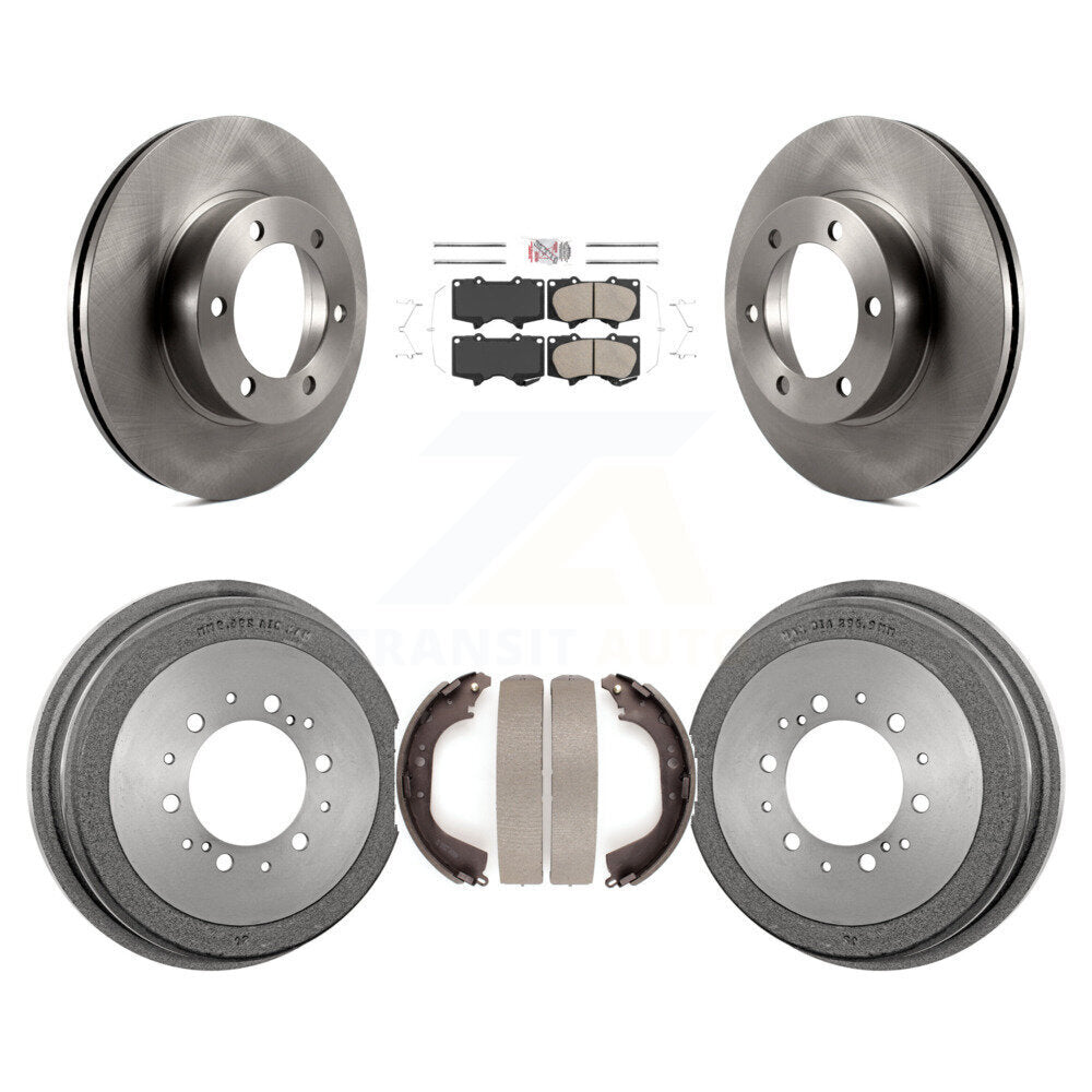 Rotors de frein à disque avant et arrière, tampons en céramique et Kit de tambour pour Toyota Tundra