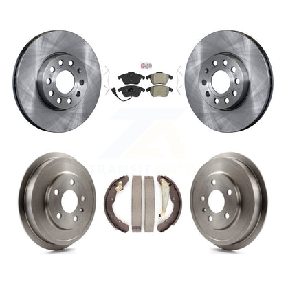Rotors de frein avant et arrière, Kit de plaquettes et de tambour semi-métalliques pour Volkswagen Jetta Beetl