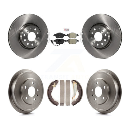 Rotors de frein avant et arrière, Kit de plaquettes et de tambour semi-métalliques pour Volkswagen Jetta Beetl