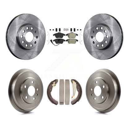 Rotors de frein avant et arrière, Kit de plaquettes et de tambour semi-métalliques pour Volkswagen Jetta Beetl