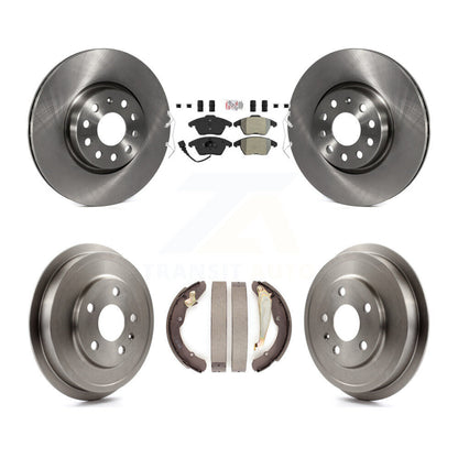 Rotors de frein avant et arrière, Kit de plaquettes et de tambour semi-métalliques pour Volkswagen Jetta Beetl